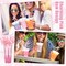 100 Set 12 oz Coquette Bow Plastic Cups with Lids and Straws Disposable Bow Daisy Clear Plastic Cups